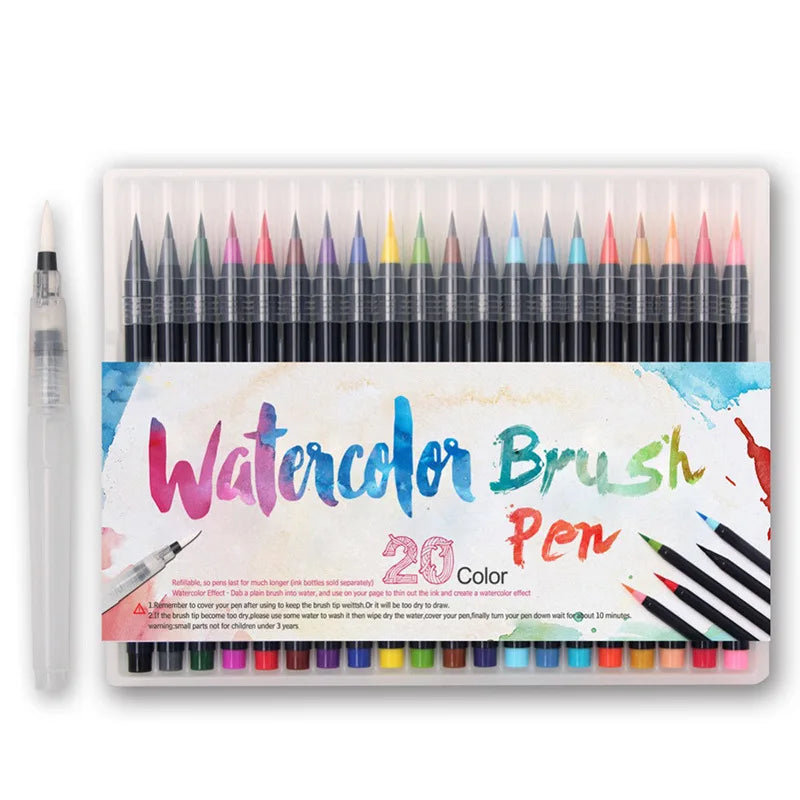 Monet - Watercolor Brush Pens (20 Piece Set)