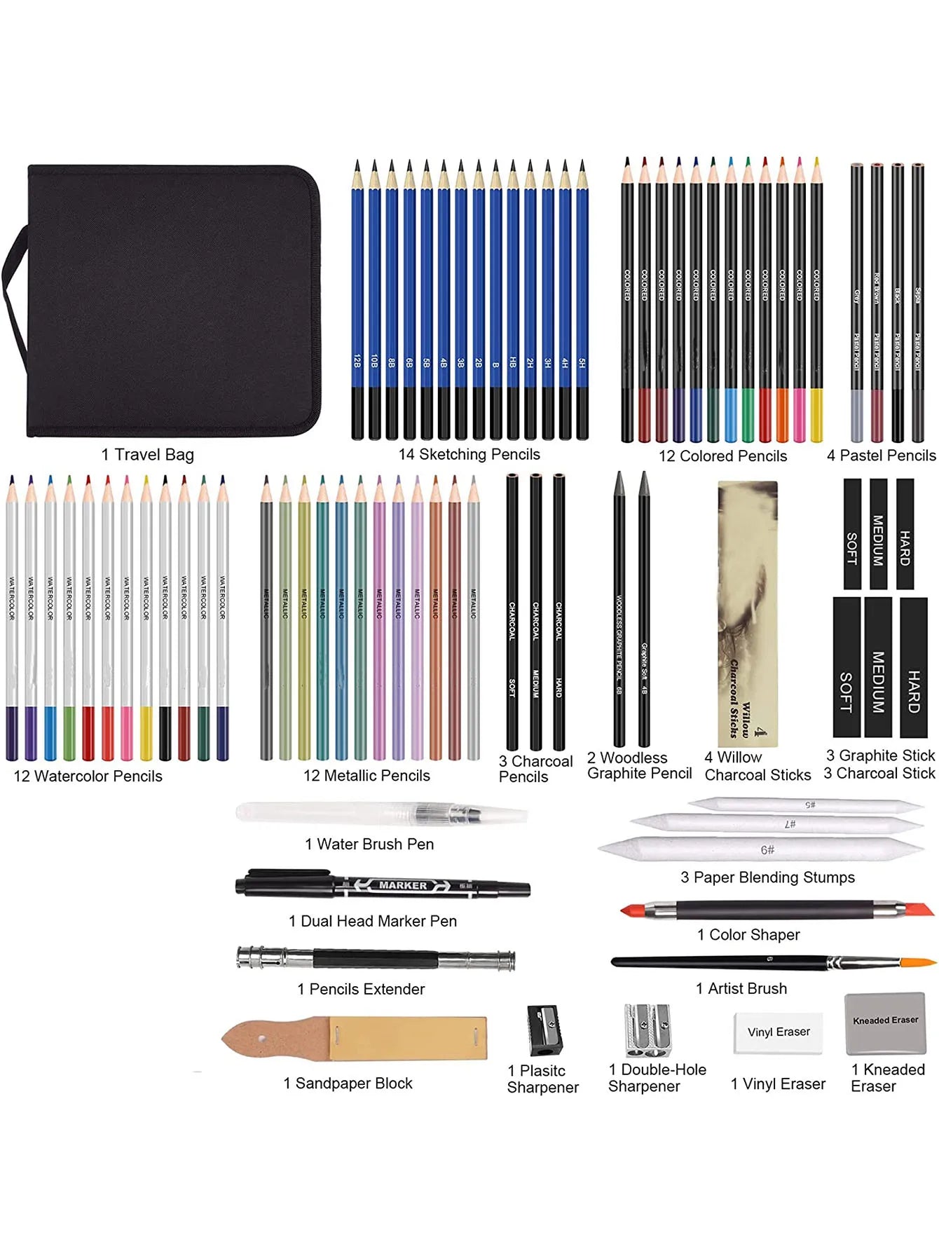 83 Pack Diverse Art Pencil Set