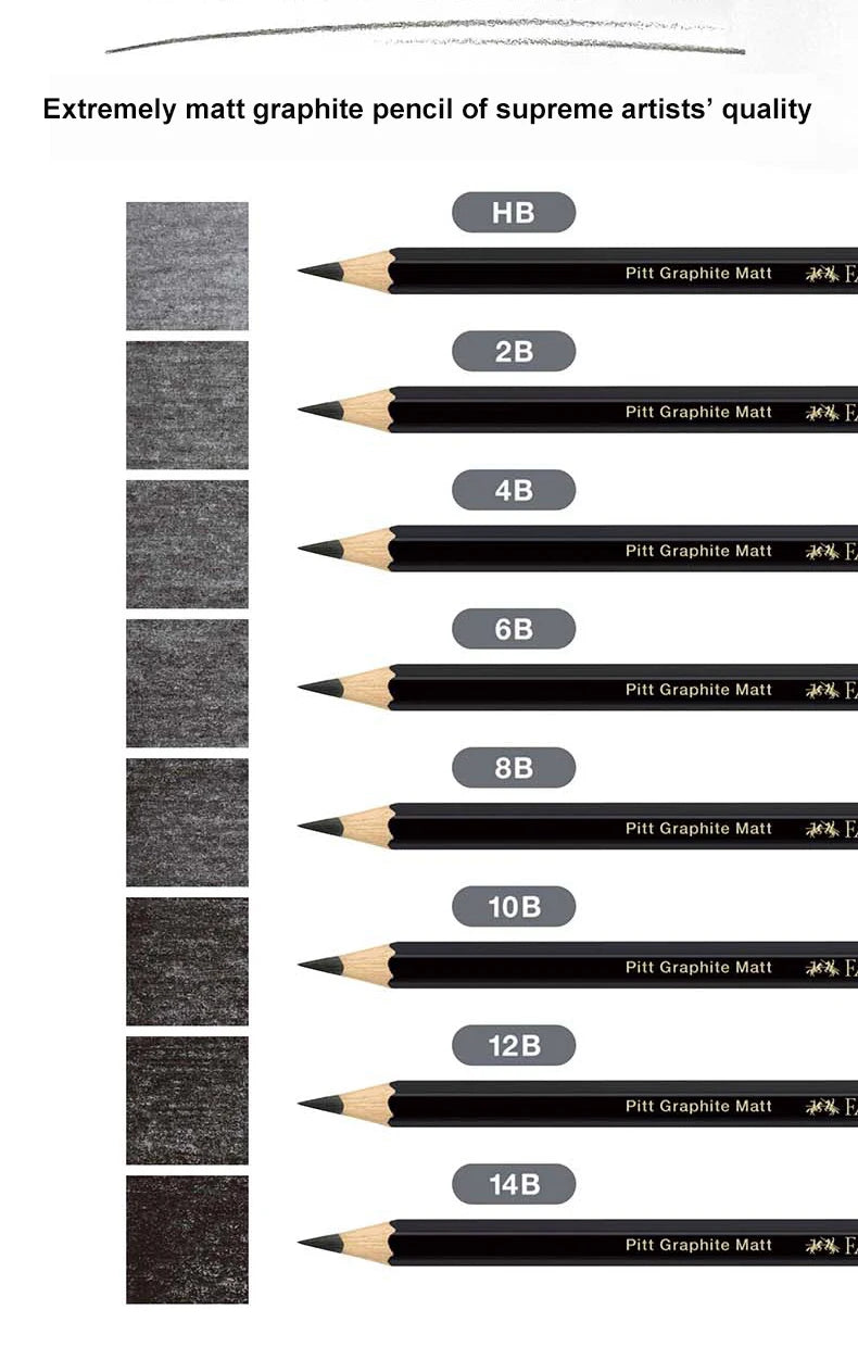 Faber-Castell Graphite Pitt Matt Pencil Set (8 Pcs)